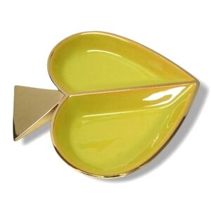 New Kate Spade Jewelry Dish by Lenox Spade Street Citron Yellow Trinket Dish